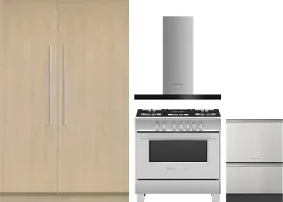 5 Piece Package Includes Refrigerator, Freezer, Range, Hood And Dishwasher